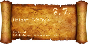 Holzer Tünde névjegykártya